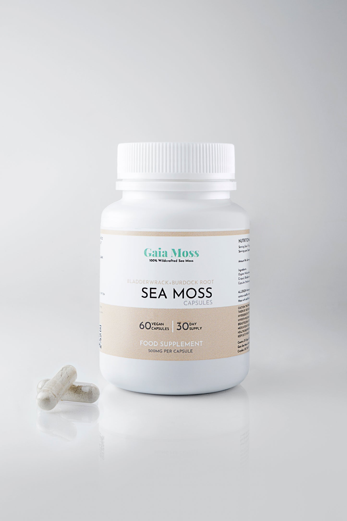 x2 500mg 30 Day Sea Moss Capsules - £40 Bundle